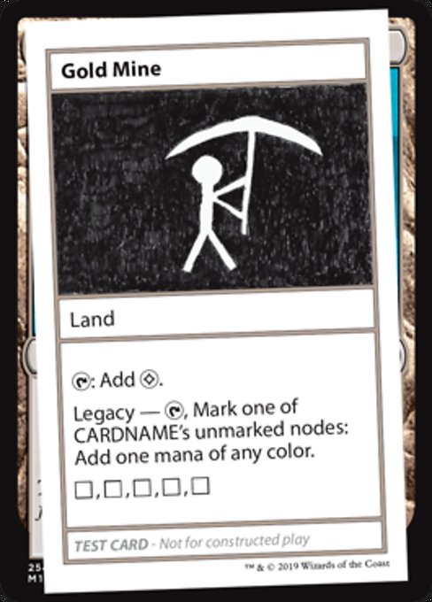■エンブレムあり■《Gold Mine(Play Test Card)》[Mystery Booster Playtest Cards] 土地R